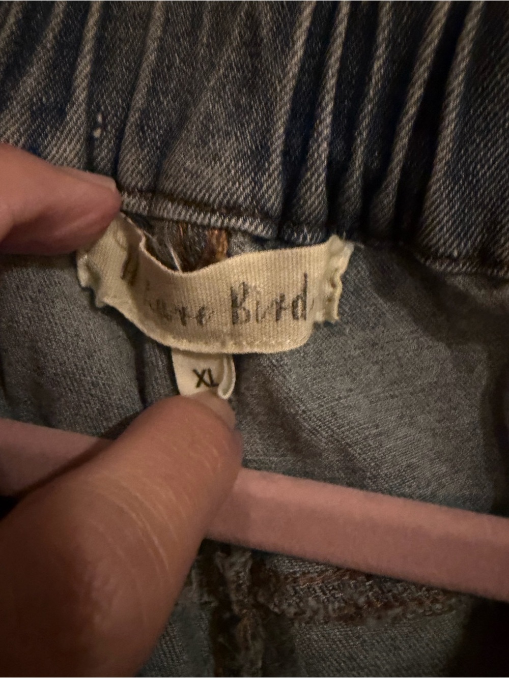 Women’s Rare Bird Jeans with Beige Lace Fringe - Picture 3 of 3